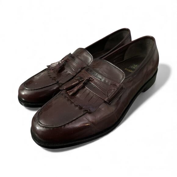 Nunn Bush Other - Nunn Bush Dress Flex Kiltie Tassel Slip On Leather Loafers Burgundy Men's 12M